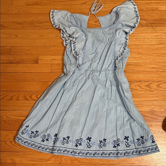 Nwt old navy denim chambray embroidered mini dress sz xl extra large - Picture 2 of 4